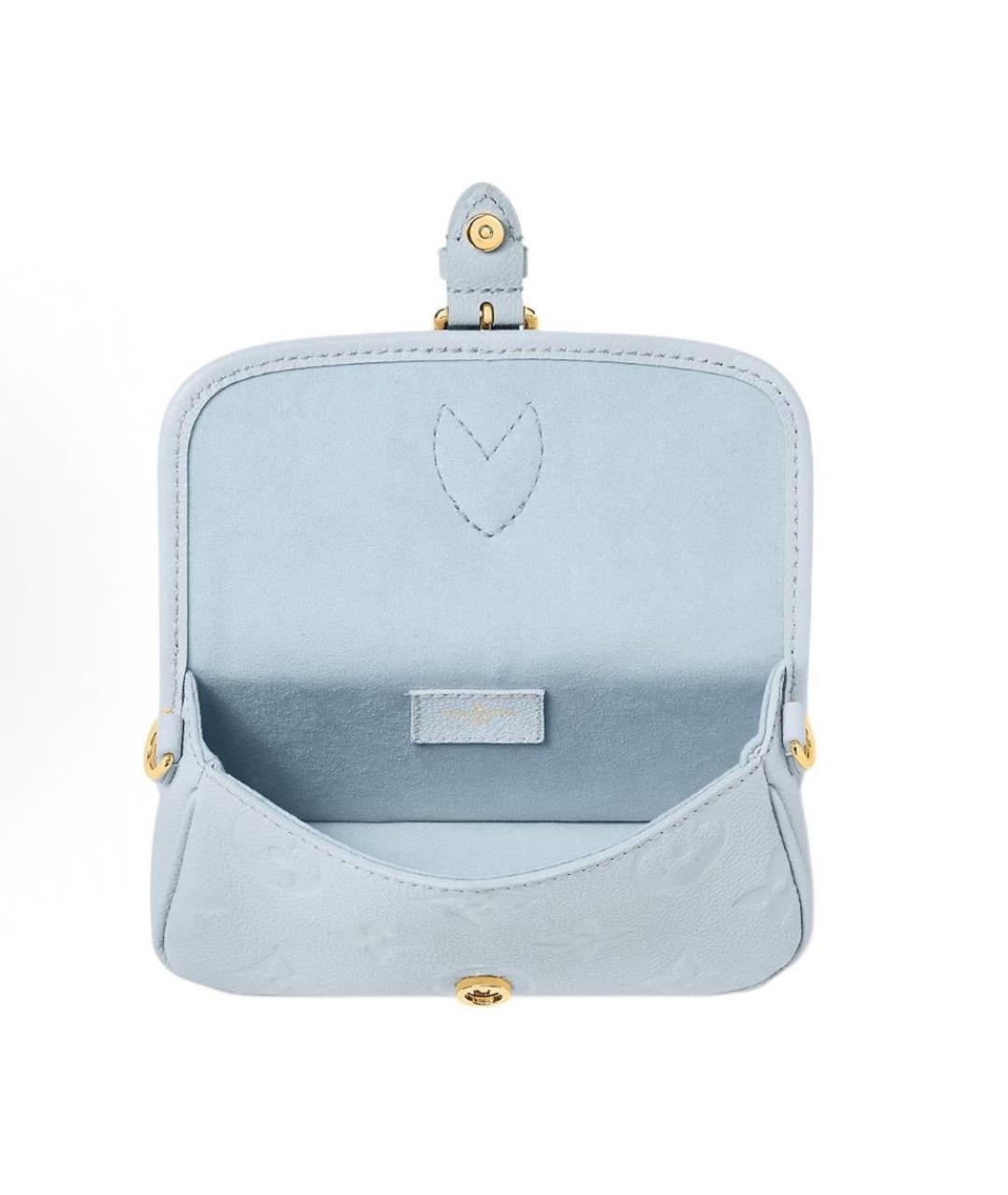 LOUIS VUITTON Голубая кожаная сумка через плечо, фото 3