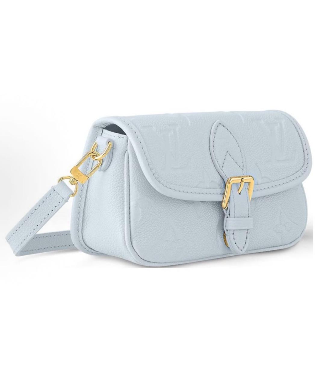 LOUIS VUITTON Голубая кожаная сумка через плечо, фото 2