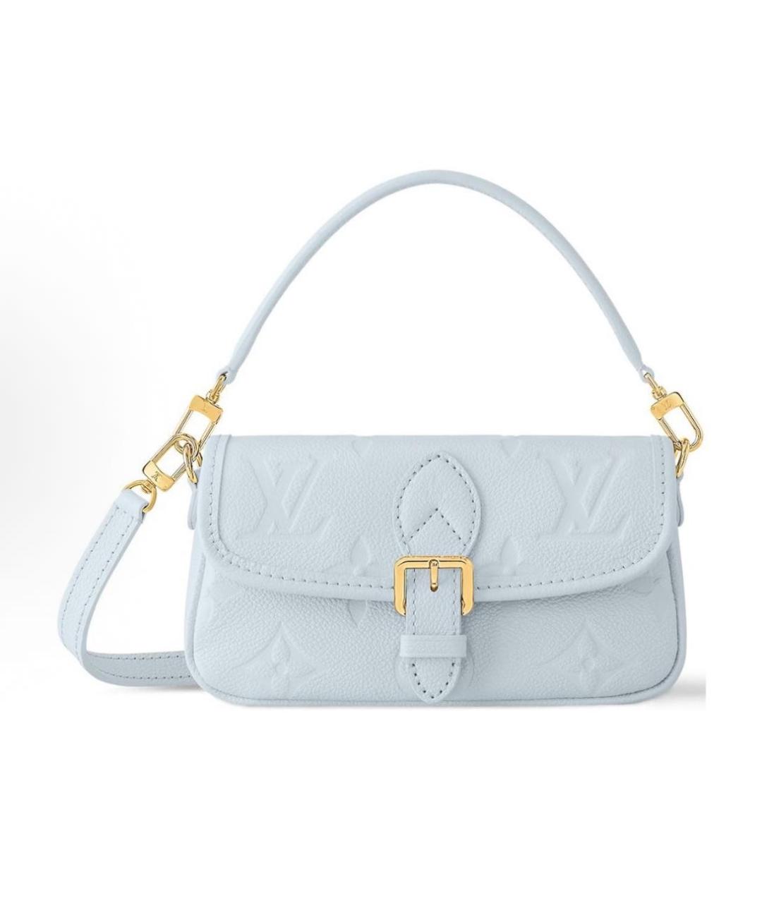 LOUIS VUITTON Голубая кожаная сумка через плечо, фото 5