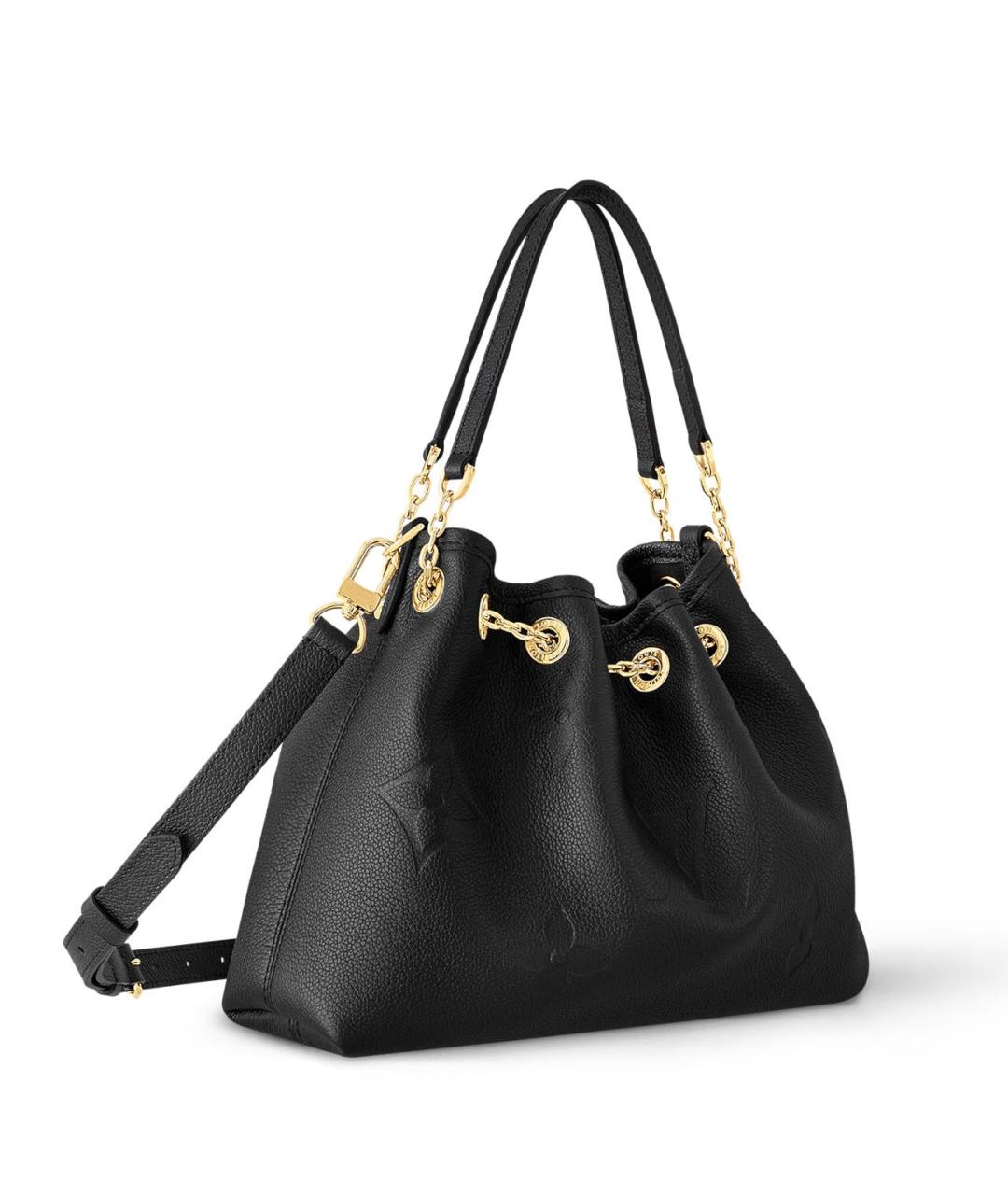 LOUIS VUITTON Черная кожаная сумка через плечо, фото 2