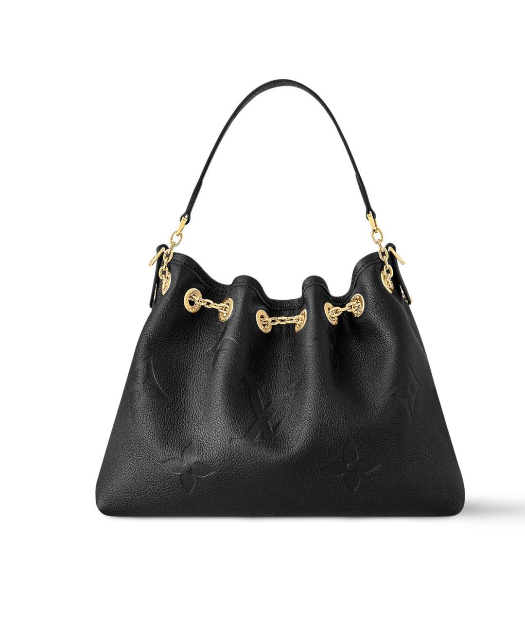 LOUIS VUITTON Черная кожаная сумка через плечо, фото 6