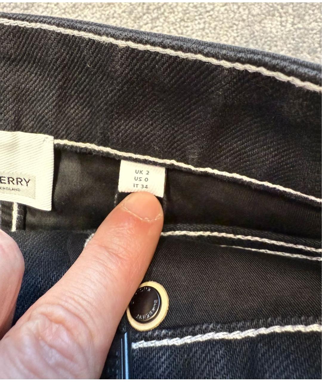 BURBERRY Черная хлопковая юбка мини, фото 7