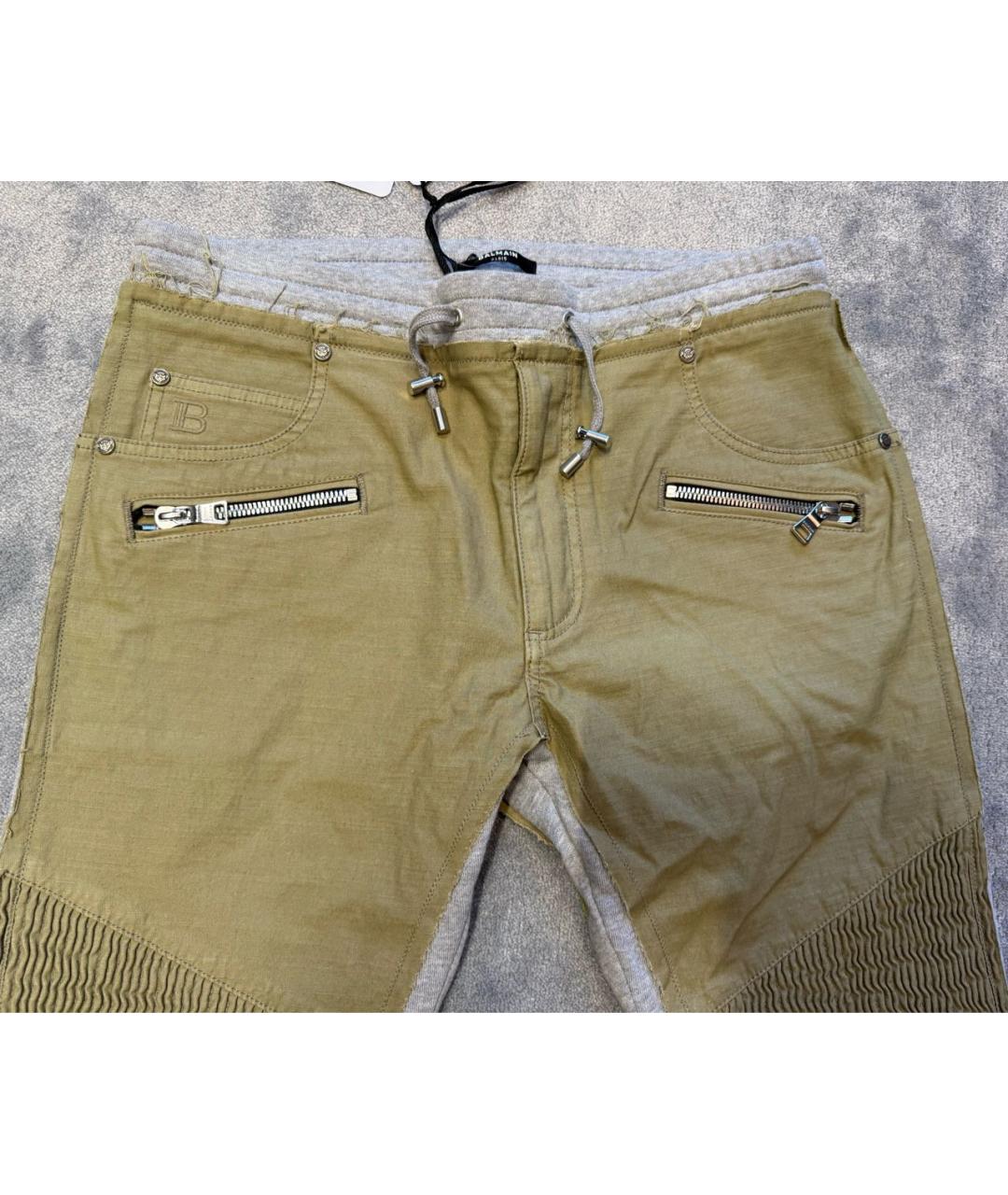 BALMAIN Мульти хлопковые повседневные брюки, фото 3