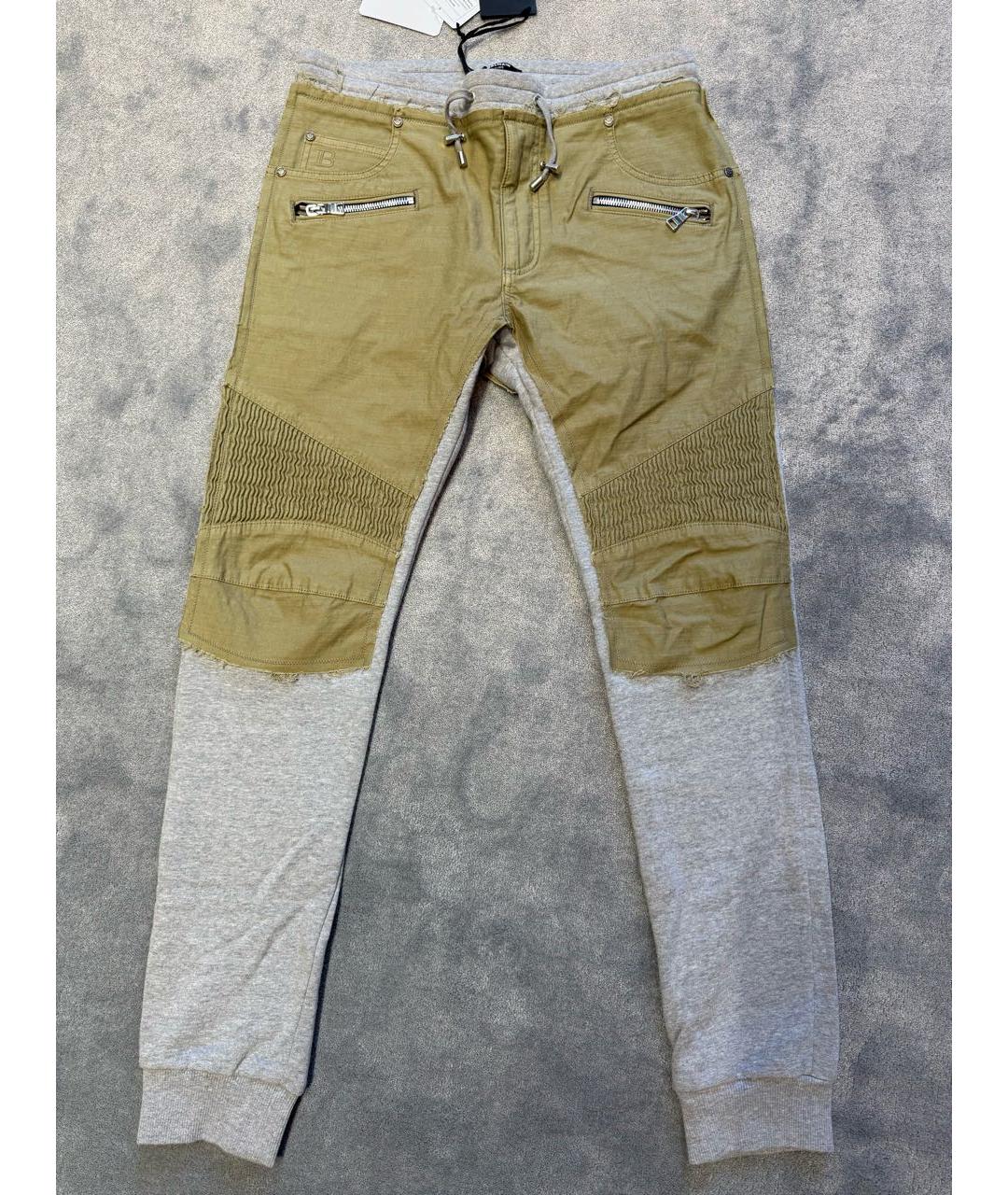 BALMAIN Мульти хлопковые повседневные брюки, фото 8