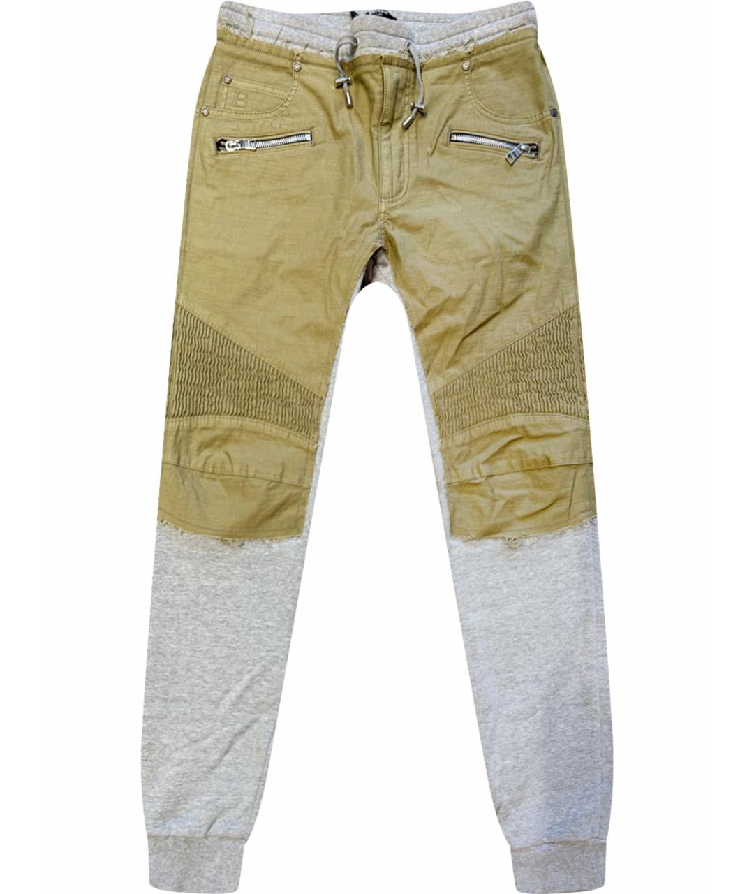 BALMAIN Мульти хлопковые повседневные брюки, фото 1