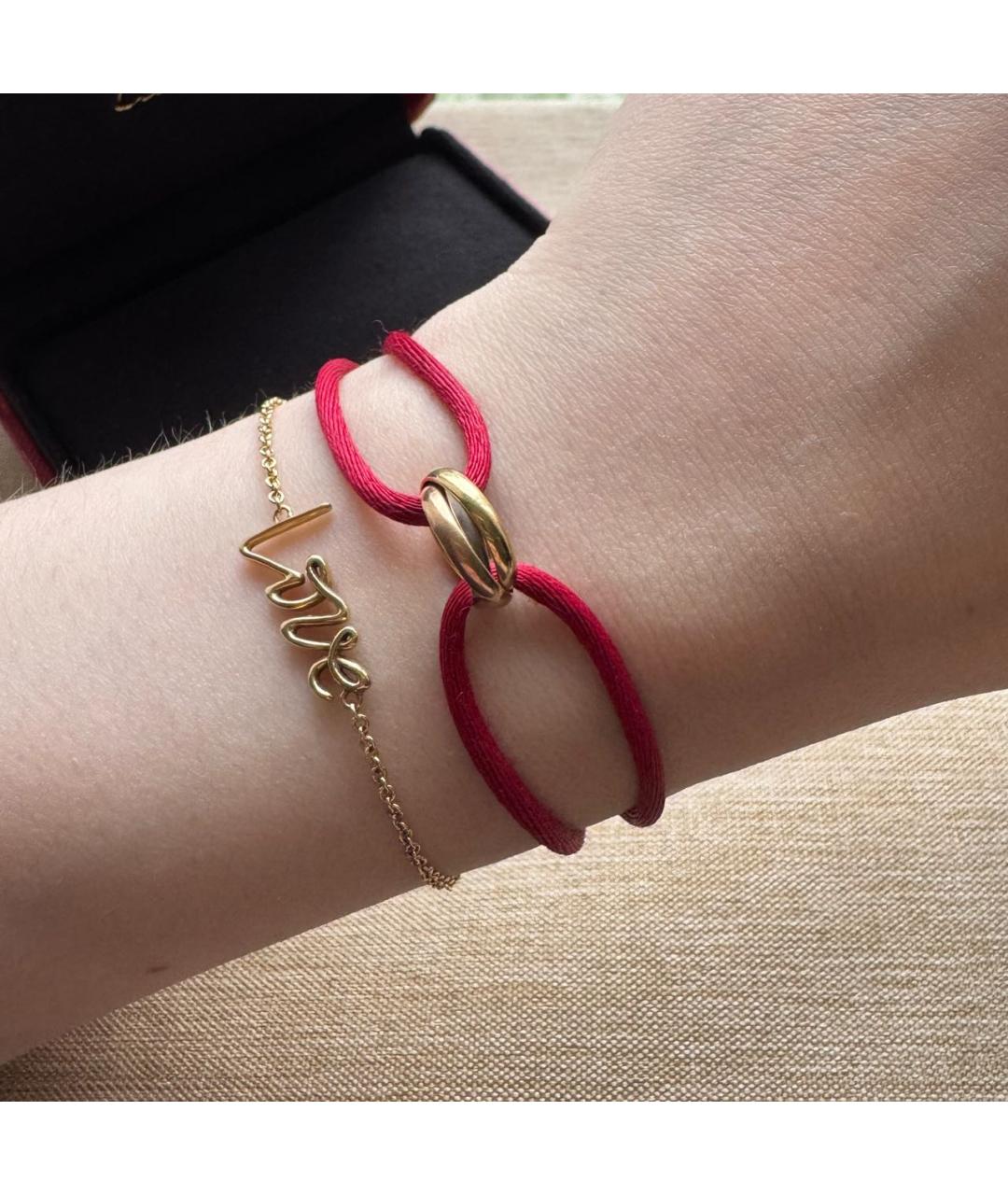 CARTIER Бордовый браслет из желтого золота, фото 4
