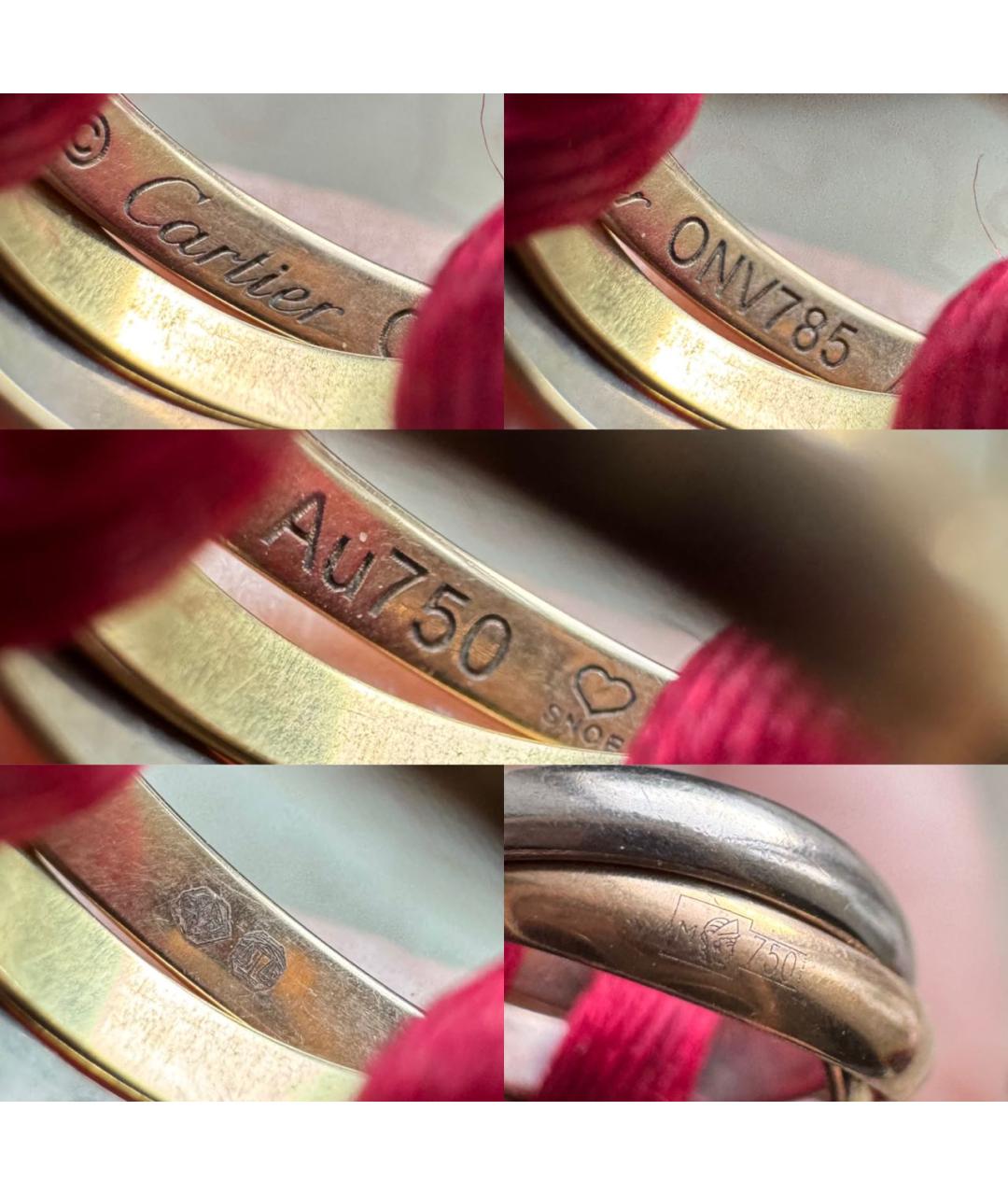 CARTIER Бордовый браслет из желтого золота, фото 6