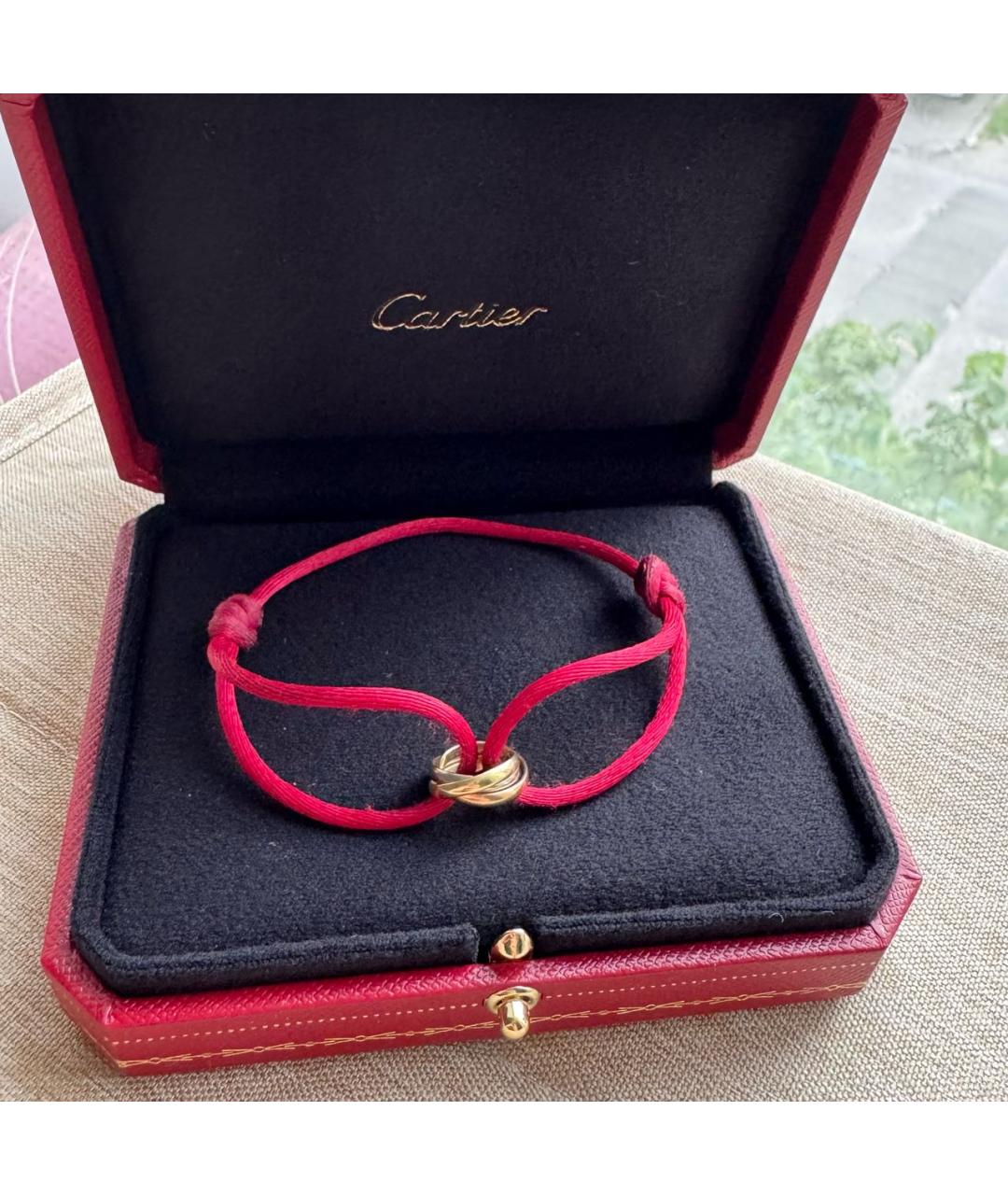 CARTIER Бордовый браслет из желтого золота, фото 8