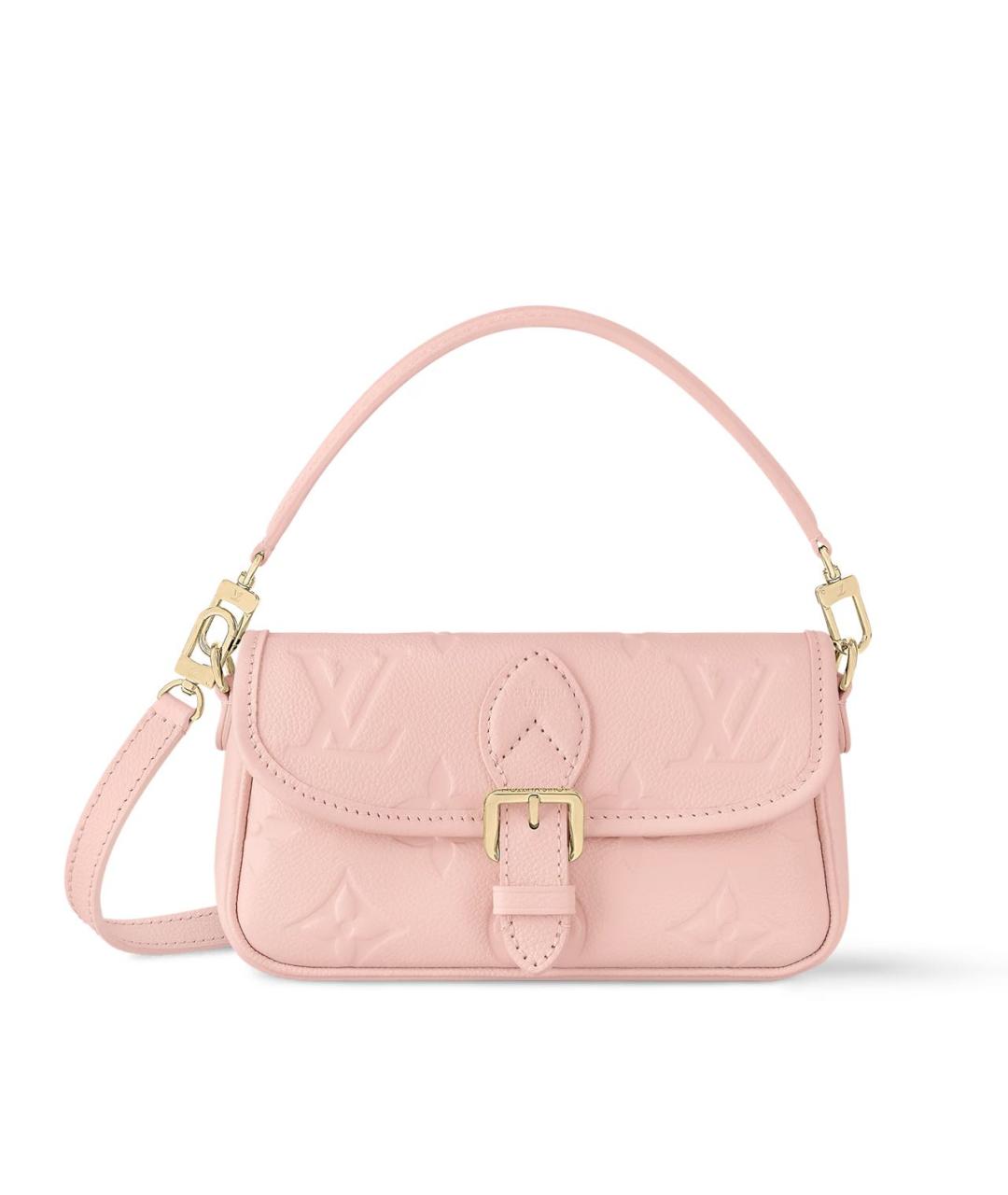 LOUIS VUITTON Розовая кожаная сумка с короткими ручками, фото 8