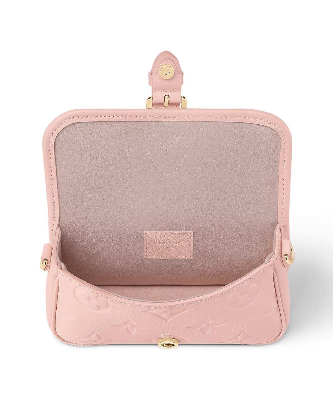 LOUIS VUITTON Розовая кожаная сумка с короткими ручками, фото 3