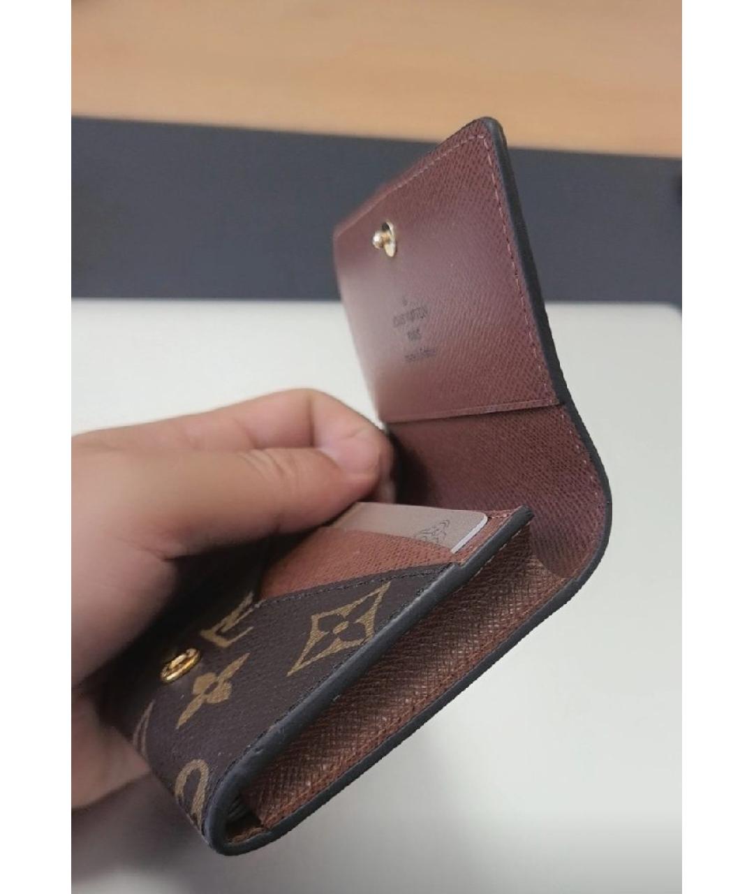 LOUIS VUITTON Коричневый кожаный кардхолдер, фото 6