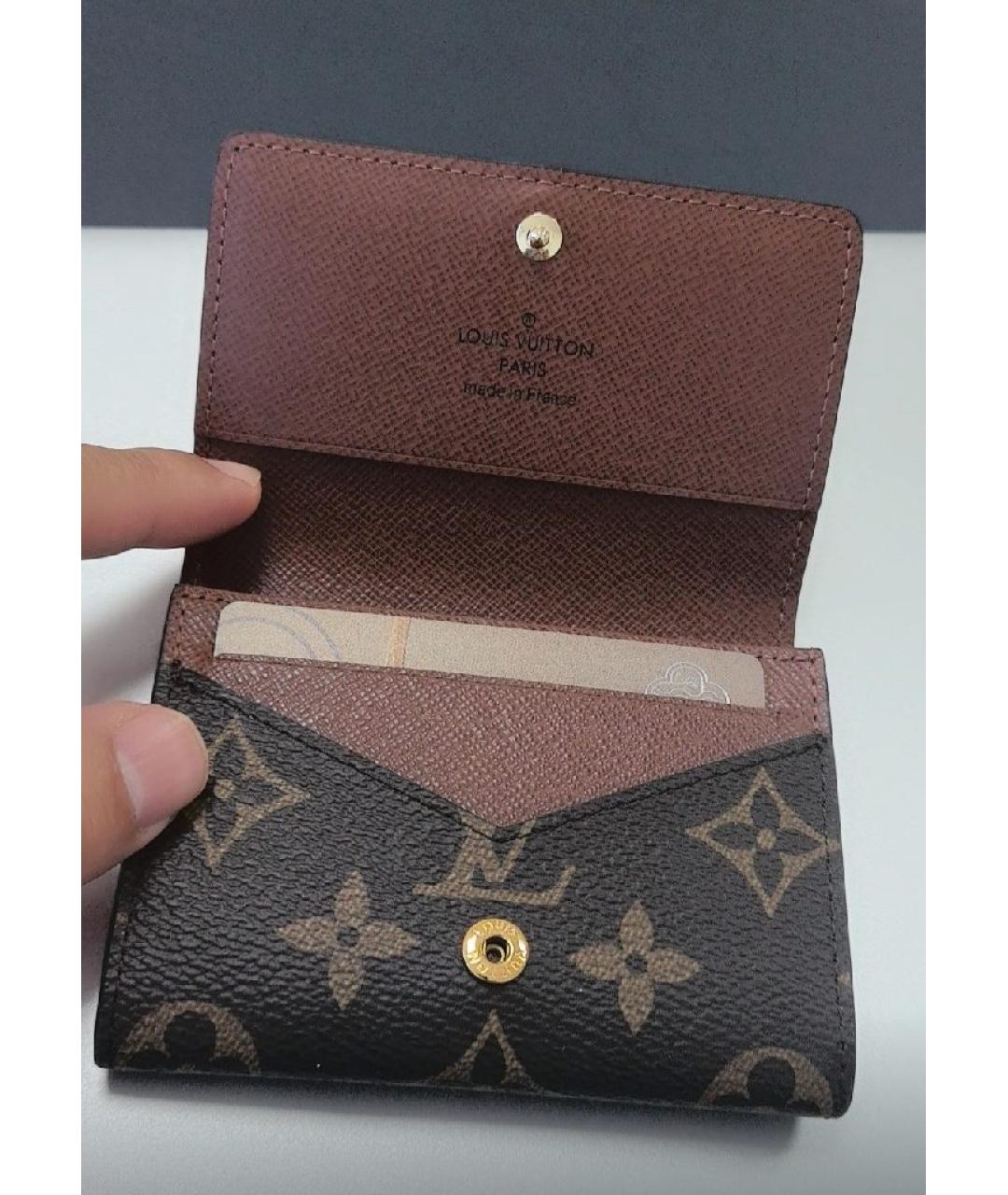 LOUIS VUITTON Коричневый кожаный кардхолдер, фото 5