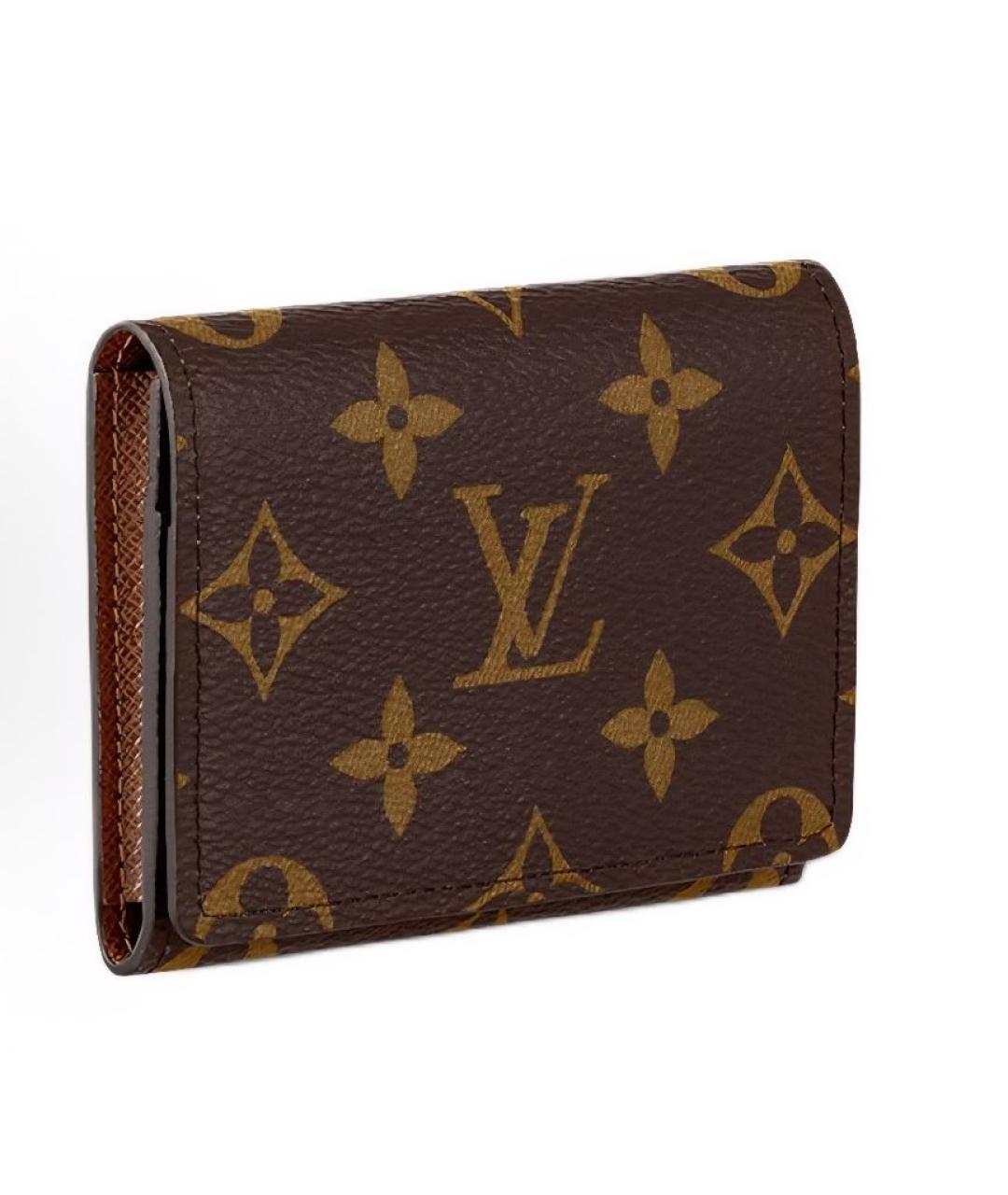LOUIS VUITTON Коричневый кожаный кардхолдер, фото 10
