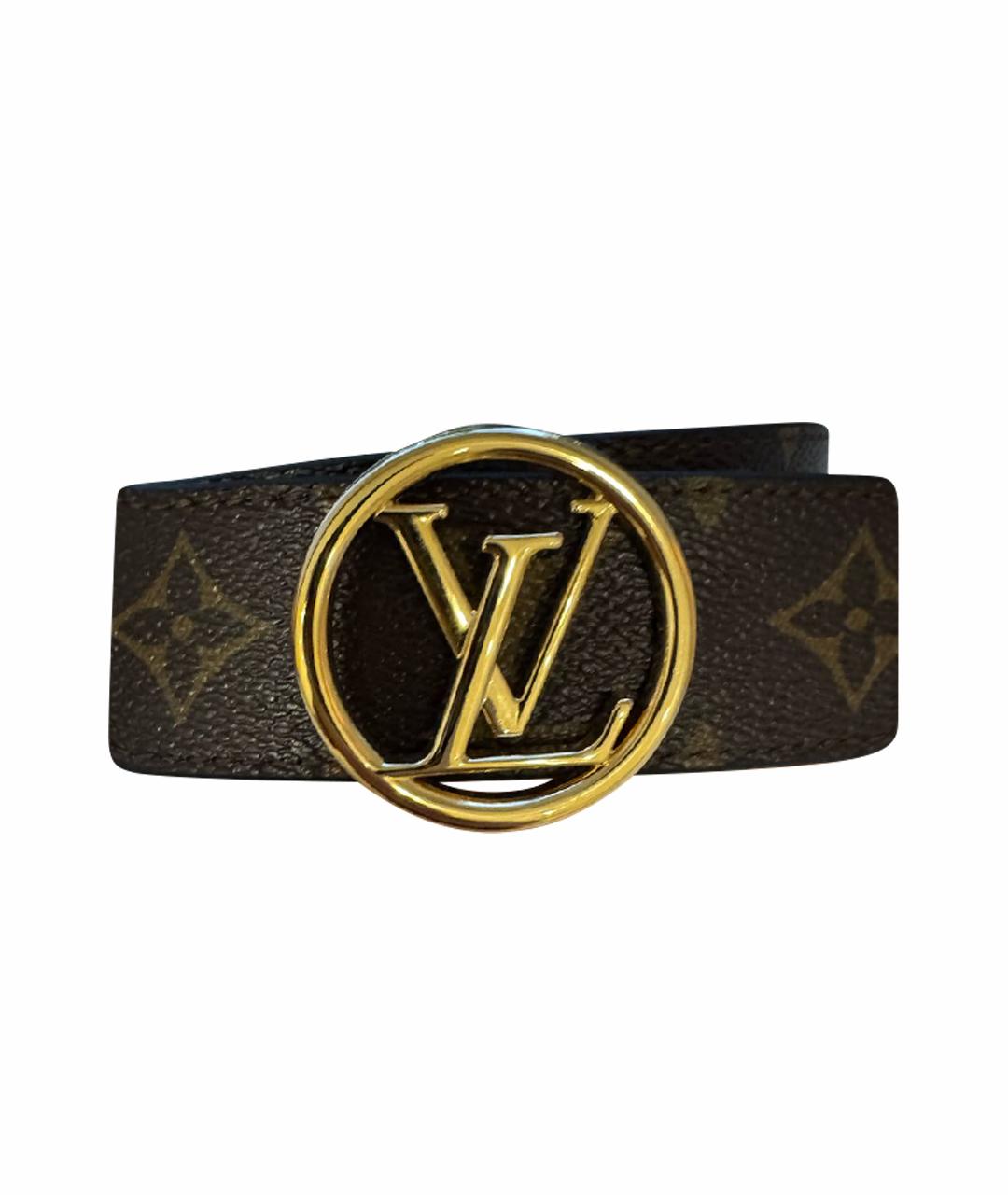 LOUIS VUITTON Коричневый кожаный ремень, фото 1