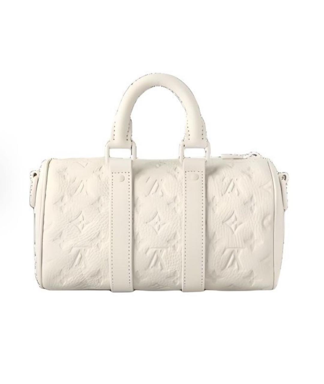 LOUIS VUITTON Белая кожаная сумка на плечо, фото 4