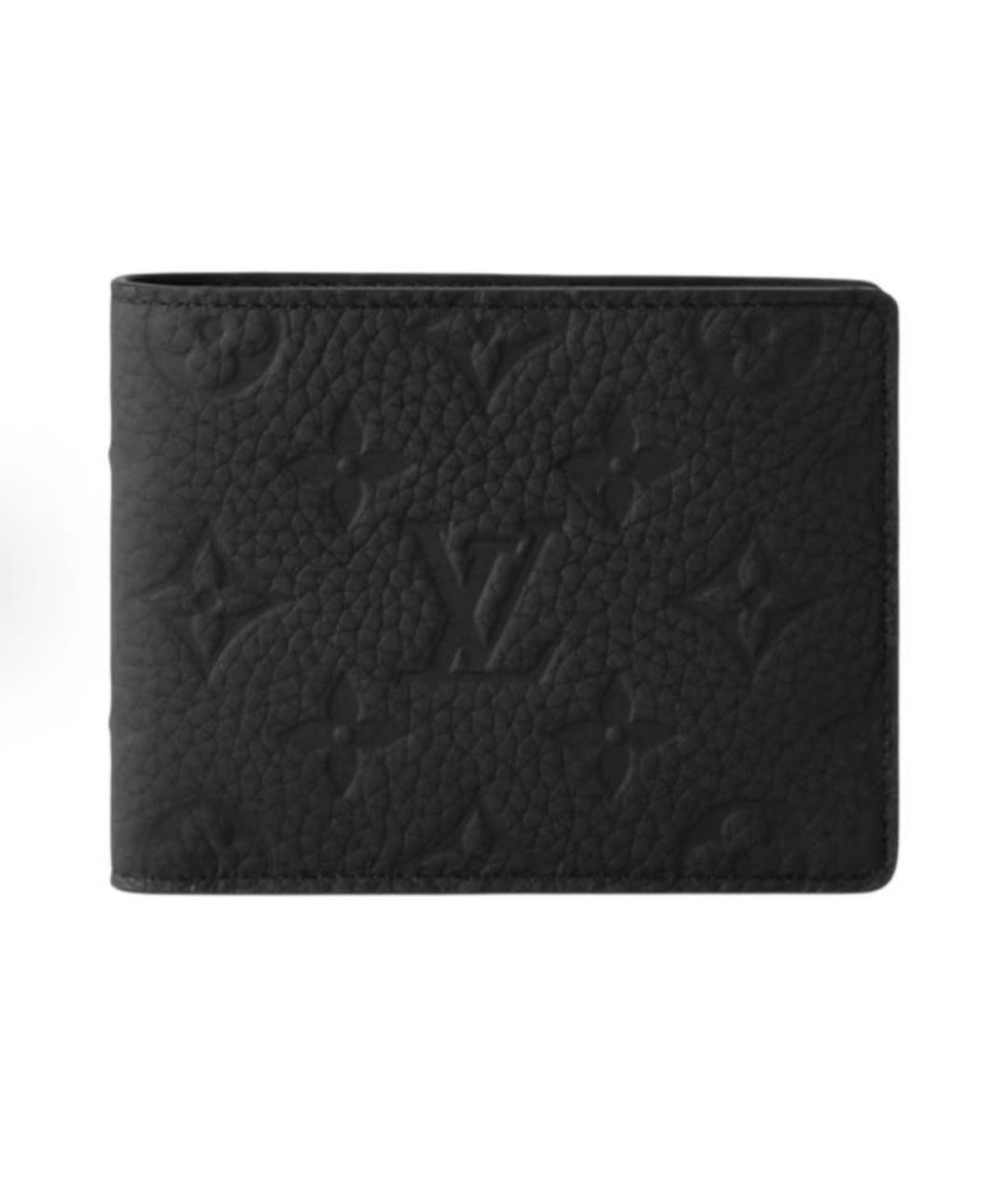 LOUIS VUITTON Черный кожаный кошелек, фото 5