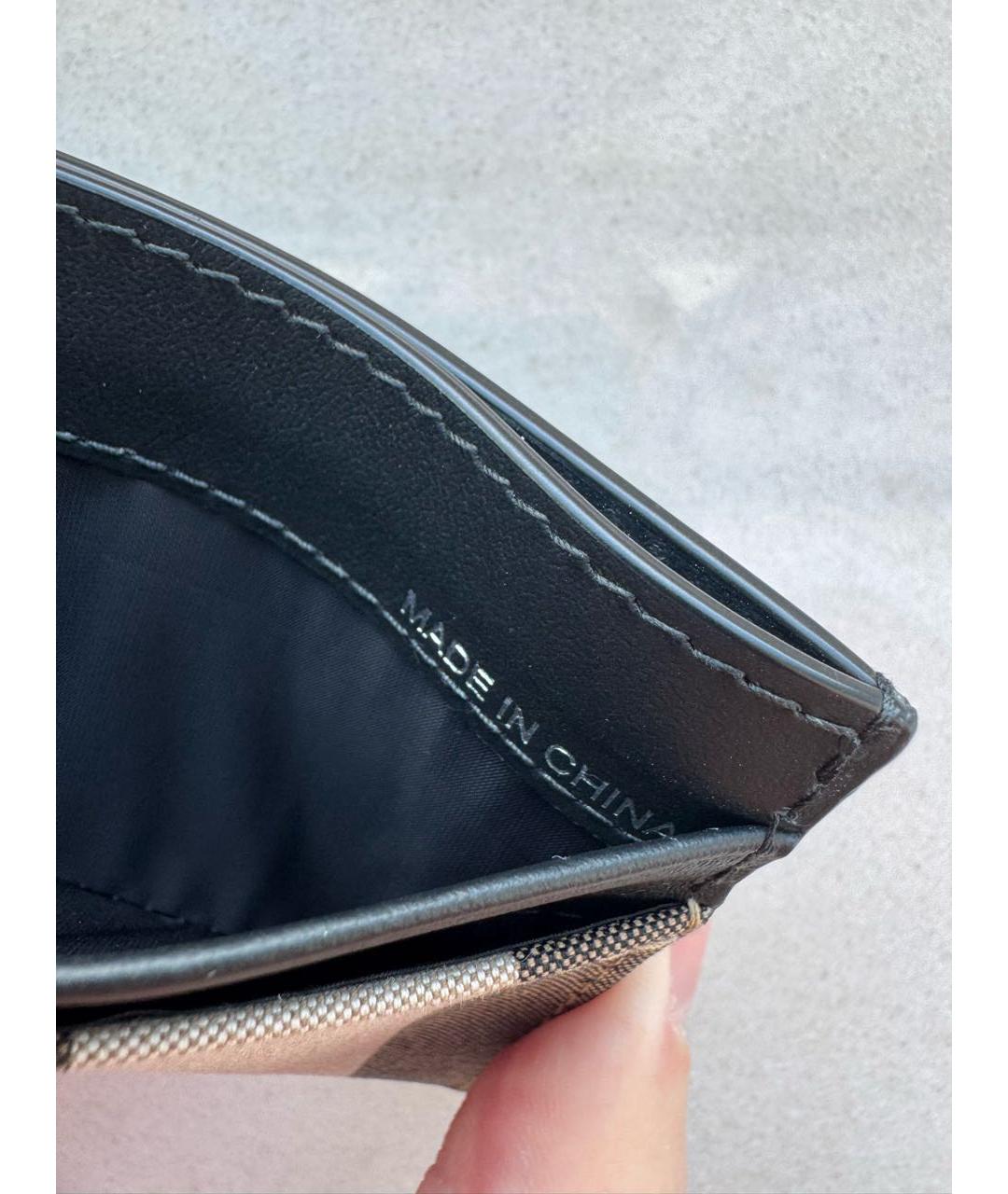 BURBERRY Коричневая кожаная визитница, фото 4