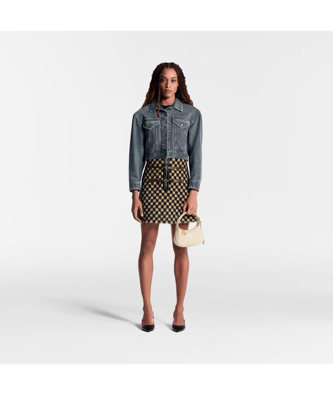 LOUIS VUITTON Бежевая сумка с короткими ручками, фото 5