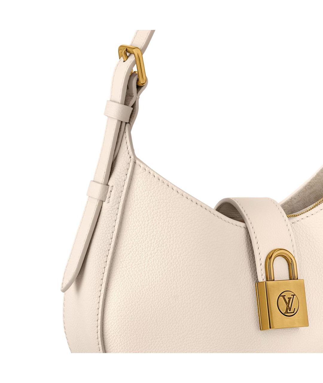 LOUIS VUITTON Бежевая кожаная сумка с короткими ручками, фото 2
