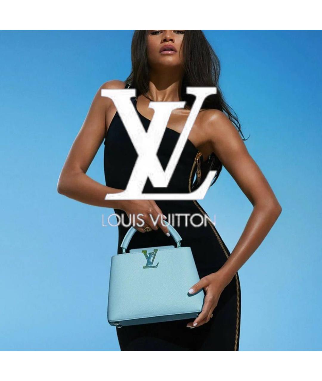 LOUIS VUITTON Бежевая кожаная сумка с короткими ручками, фото 7