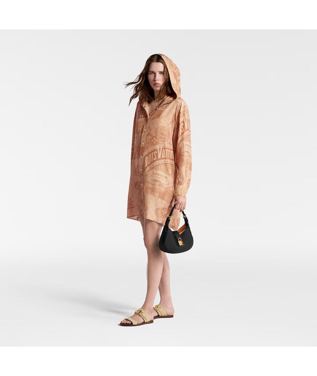 LOUIS VUITTON Черная кожаная сумка с короткими ручками, фото 7