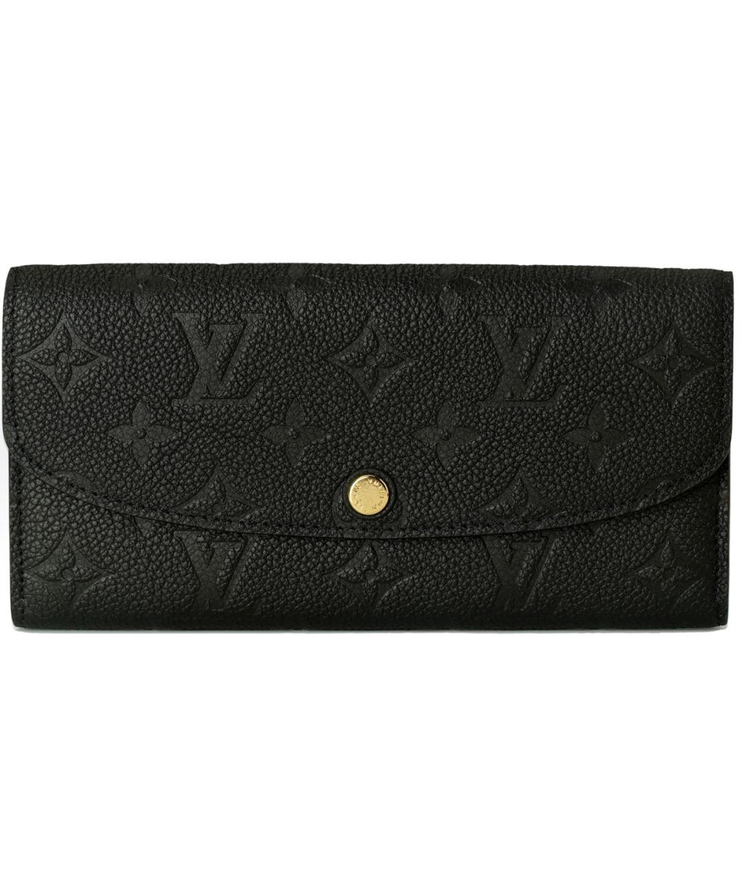 LOUIS VUITTON Черный кожаный кошелек, фото 7