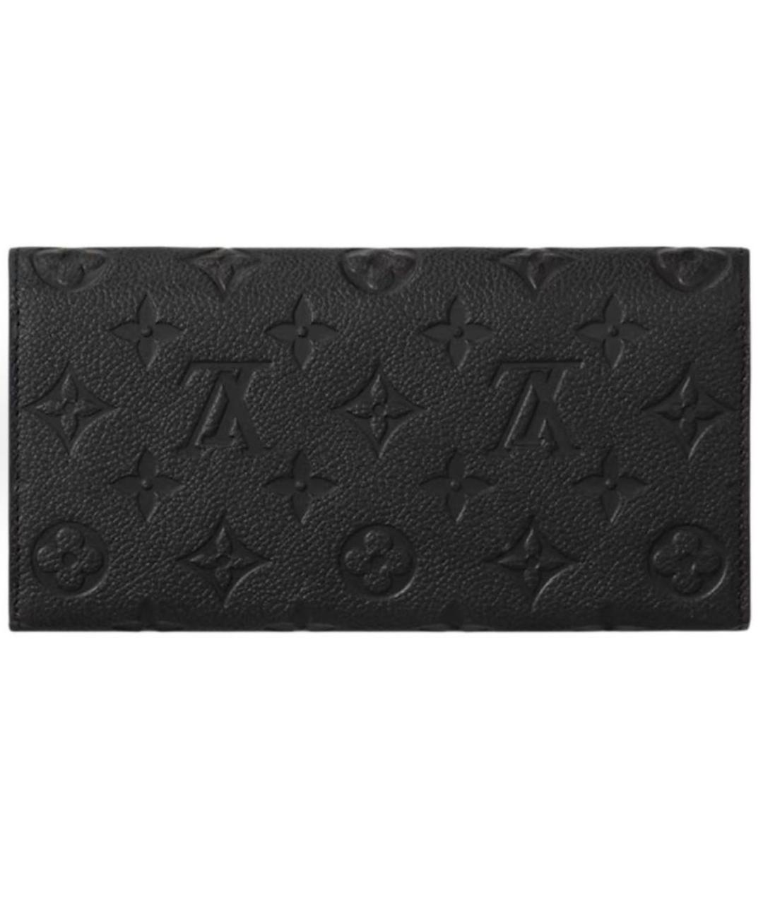 LOUIS VUITTON Черный кожаный кошелек, фото 4