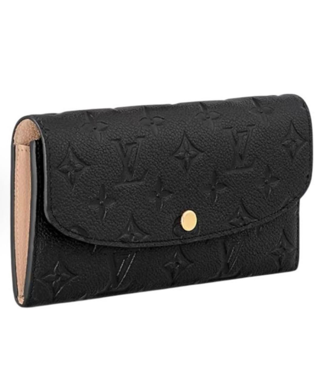 LOUIS VUITTON Черный кожаный кошелек, фото 2