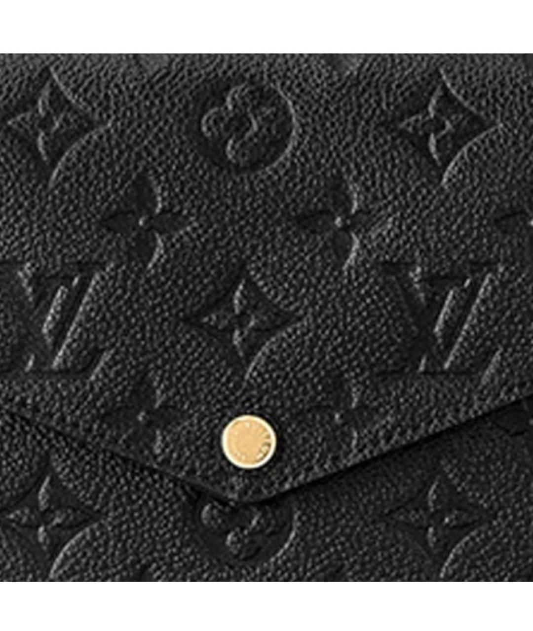 LOUIS VUITTON Черная кожаная сумка через плечо, фото 5