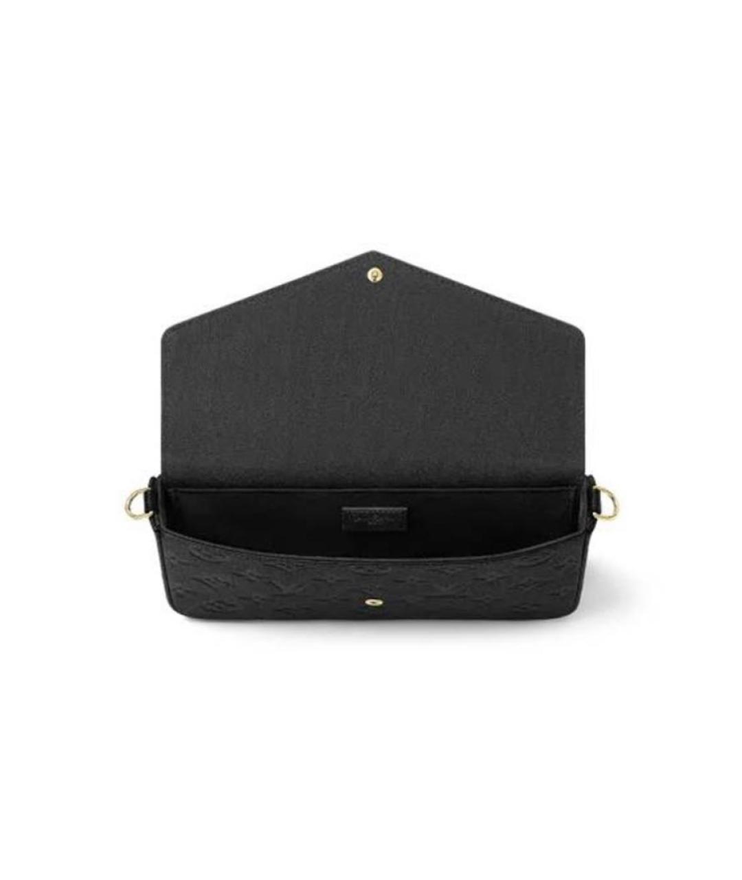 LOUIS VUITTON Черная кожаная сумка через плечо, фото 3