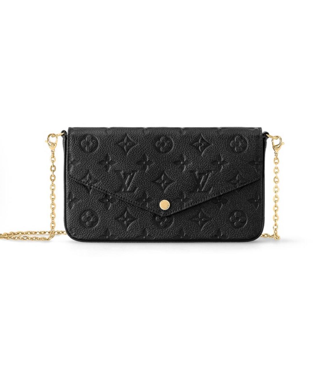 LOUIS VUITTON Черная кожаная сумка через плечо, фото 6
