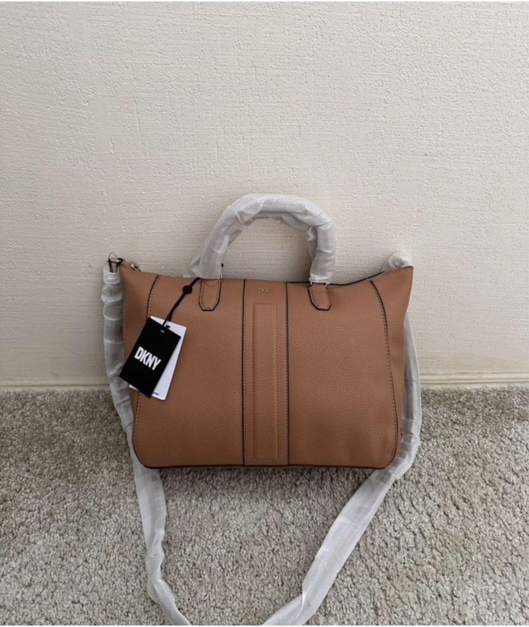 DKNY Коричневая сумка тоут из искусственной кожи, фото 2