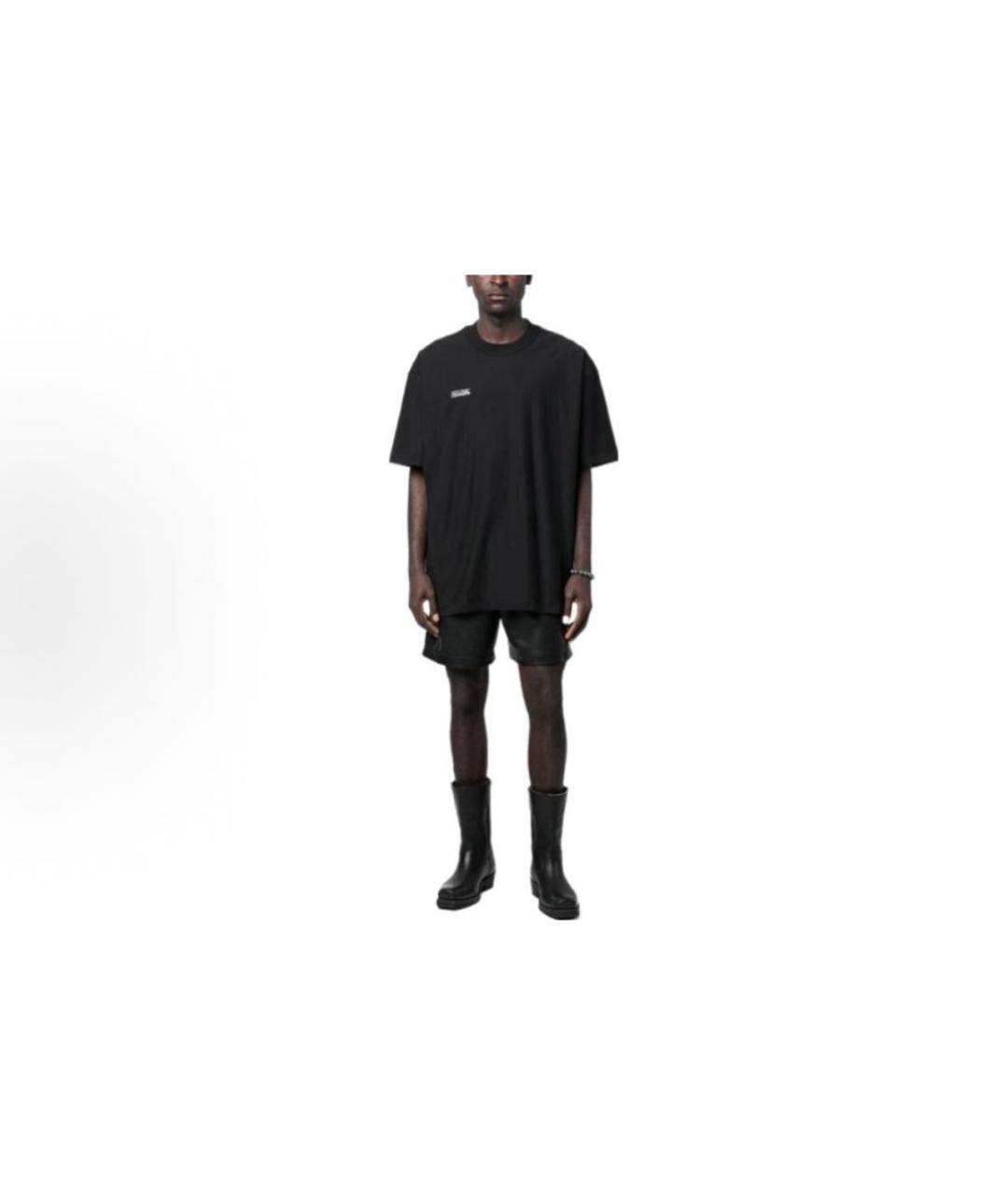 VETEMENTS Черная хлопковая футболка, фото 3