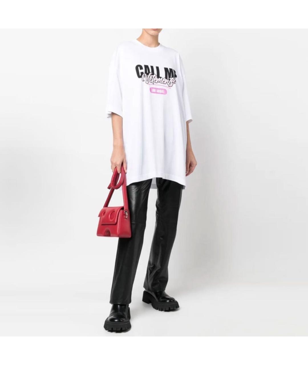 VETEMENTS Белая хлопковая футболка, фото 3