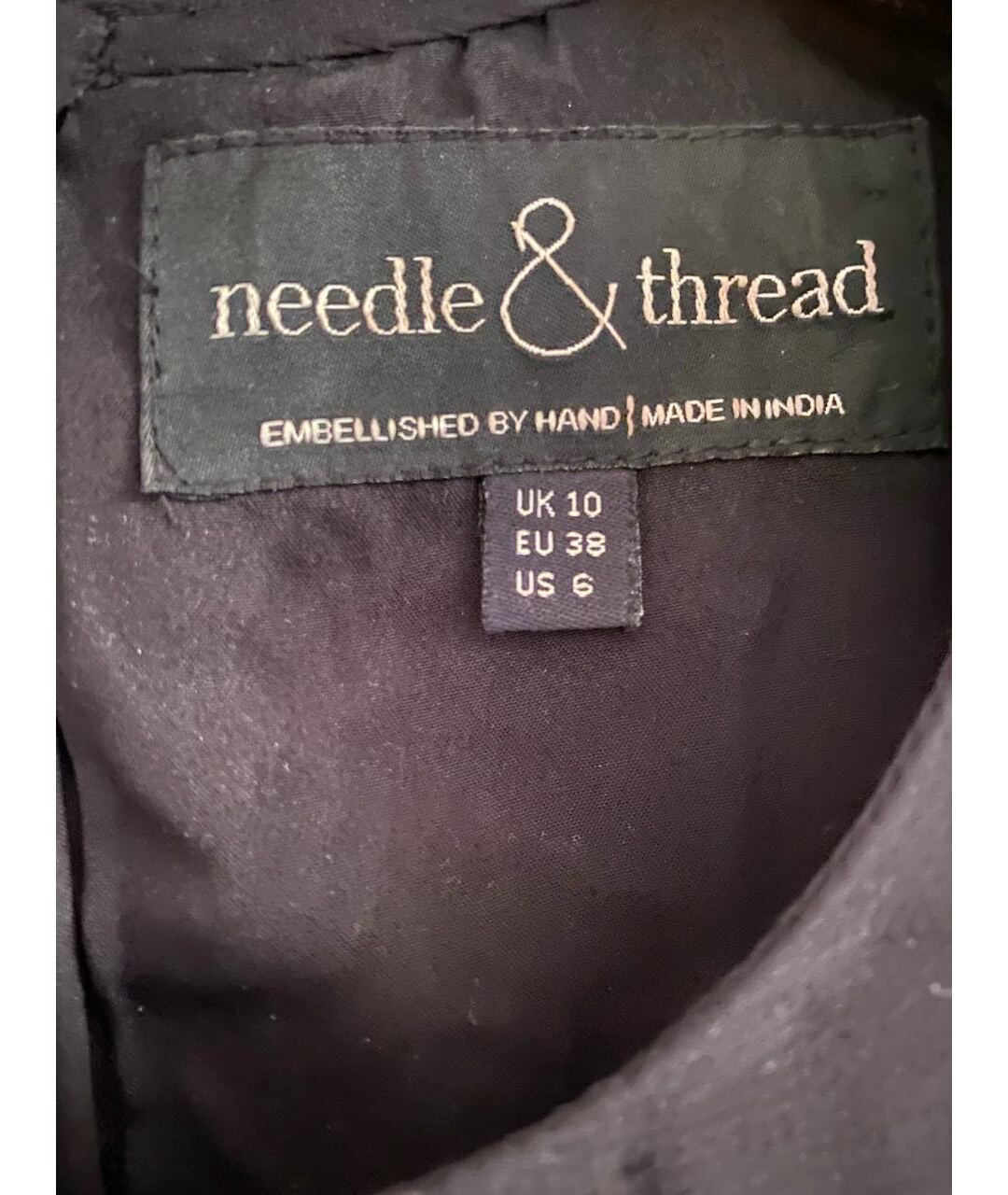 NEEDLE & THREAD Черное полиэстеровое вечернее платье, фото 5