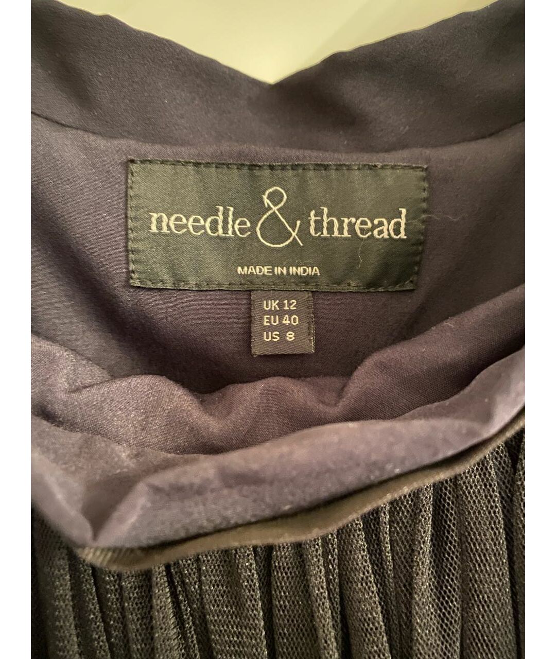 NEEDLE & THREAD Черное полиэстеровое вечернее платье, фото 8