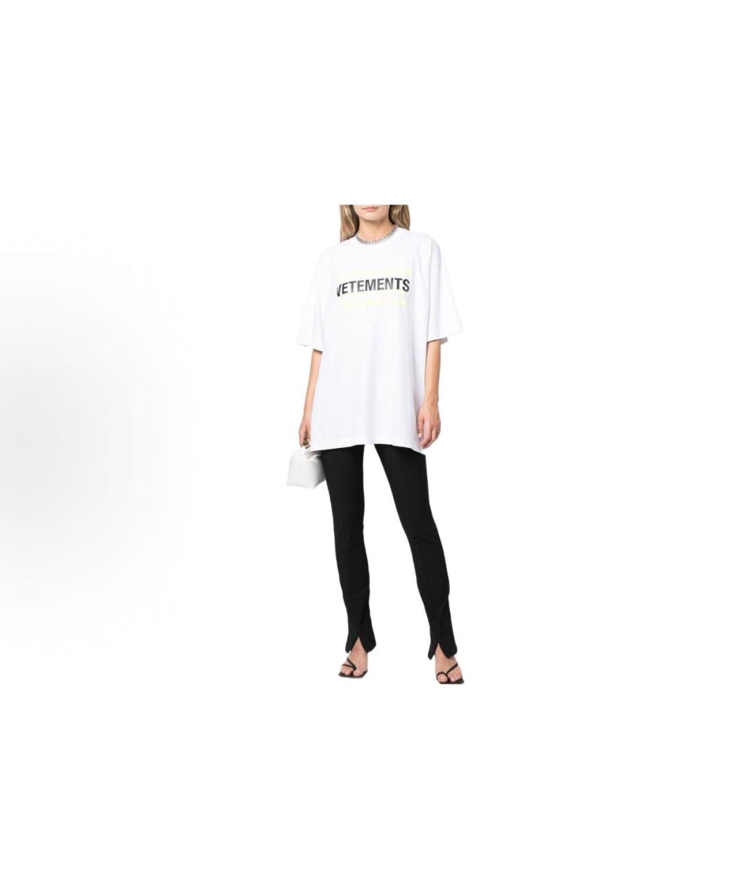 VETEMENTS Белая хлопковая футболка, фото 3