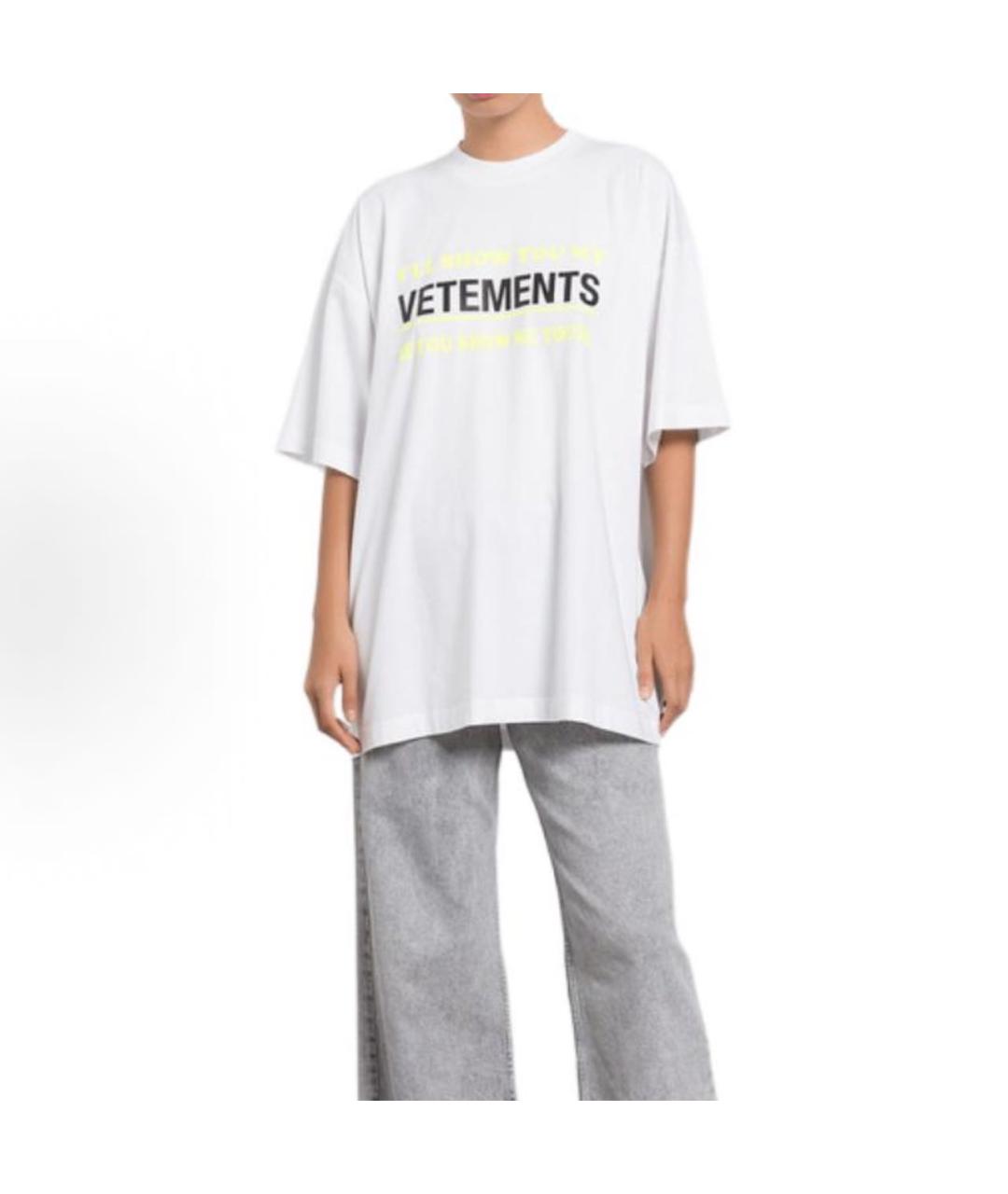 VETEMENTS Белая хлопковая футболка, фото 5