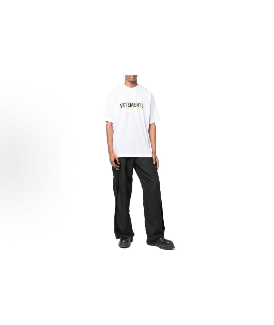 VETEMENTS Белая хлопковая футболка, фото 4