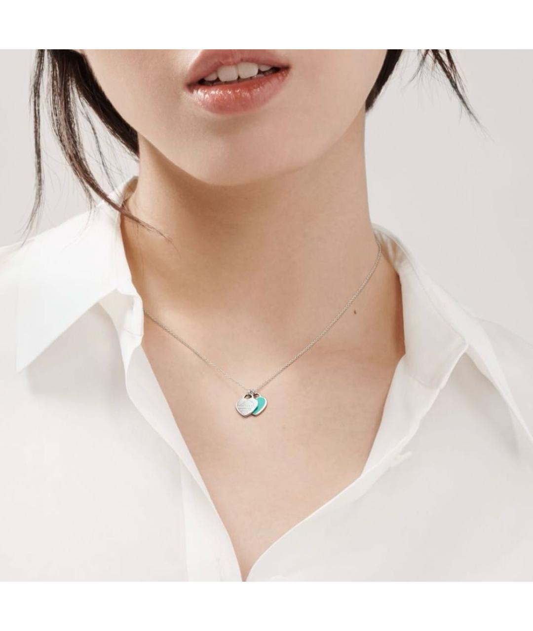 TIFFANY&CO Бирюзовая серебряная подвеска, фото 4