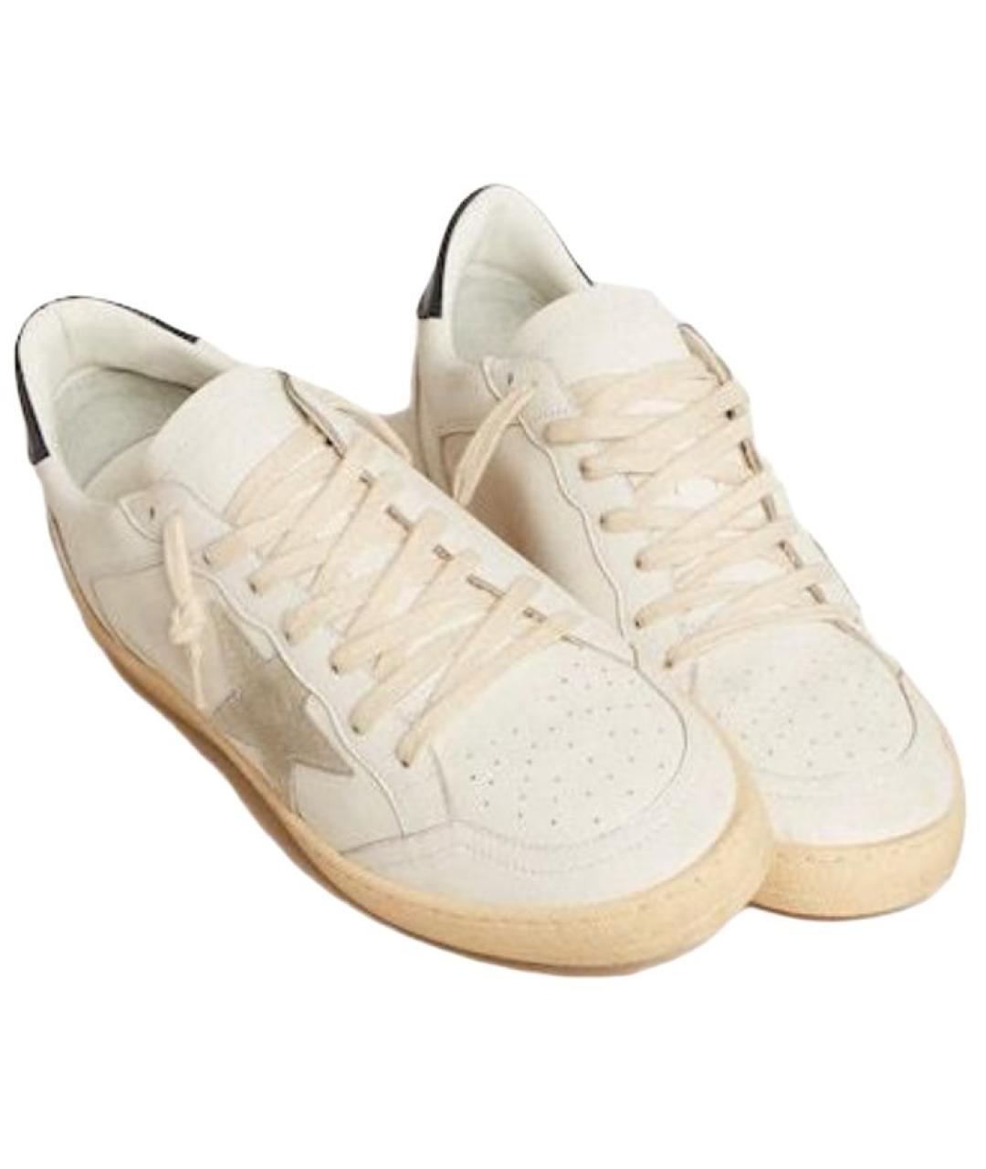 GOLDEN GOOSE DELUXE BRAND Белые кожаные низкие кроссовки / кеды, фото 3