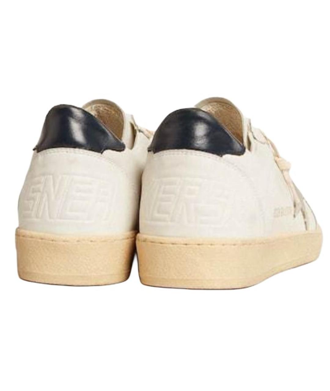 GOLDEN GOOSE DELUXE BRAND Белые кожаные низкие кроссовки / кеды, фото 4