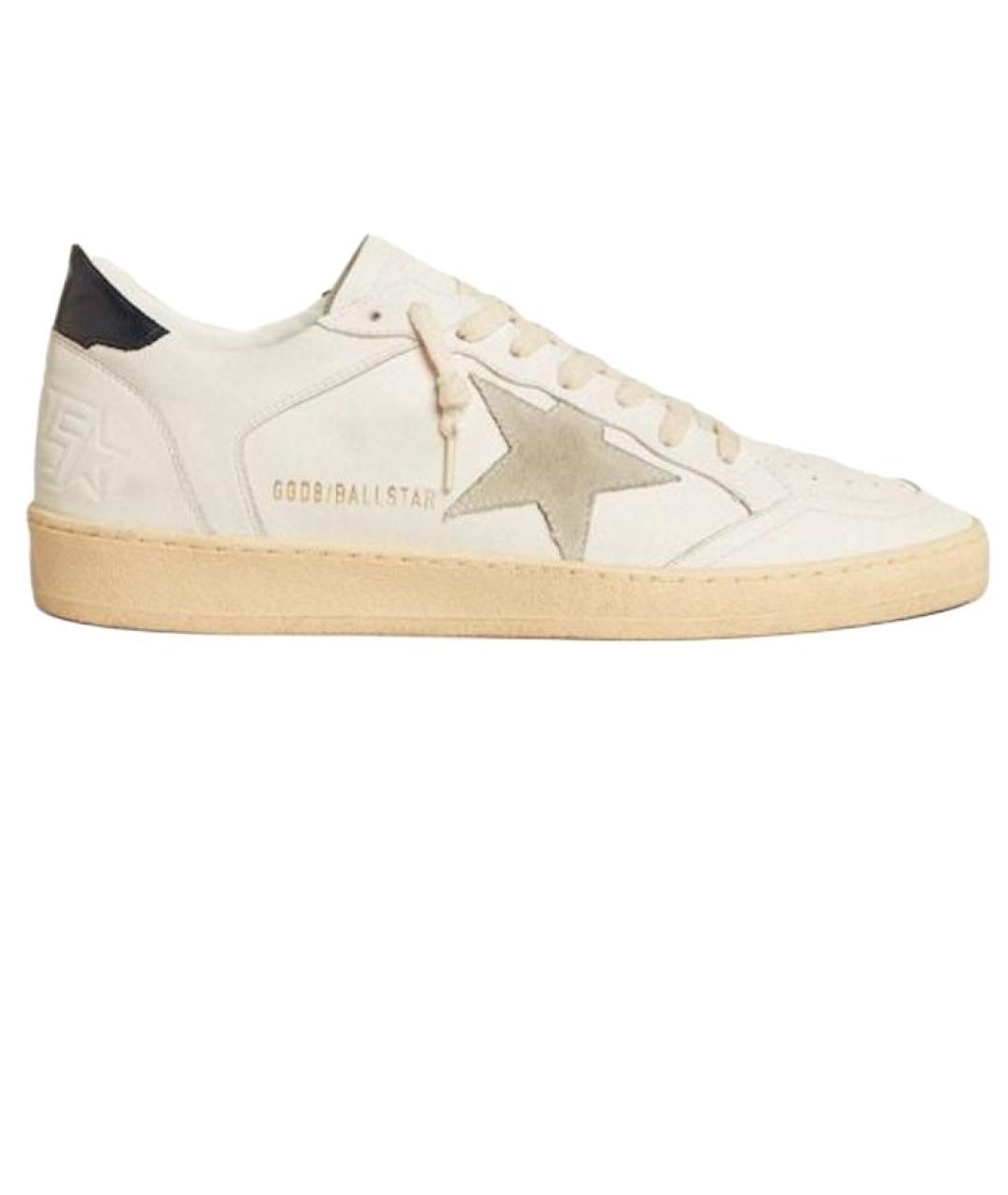 GOLDEN GOOSE DELUXE BRAND Белые кожаные низкие кроссовки / кеды, фото 1