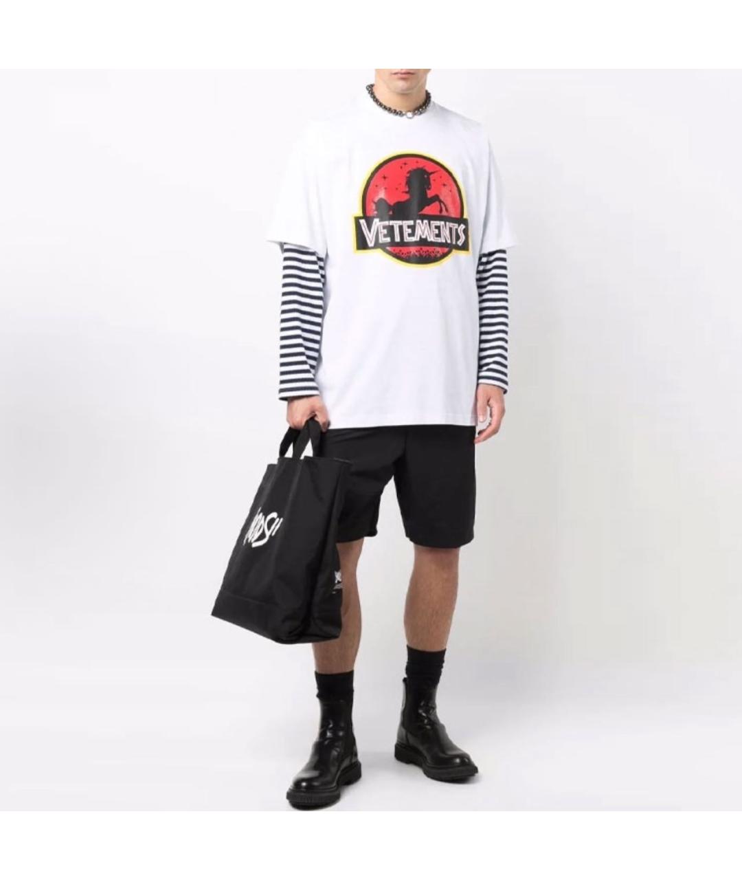 VETEMENTS Белая хлопковая футболка, фото 2