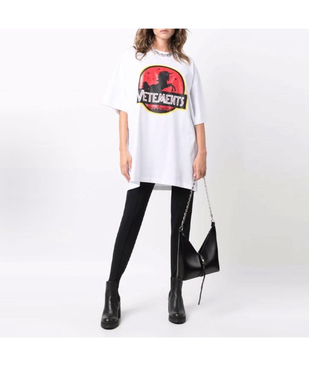 VETEMENTS Белая хлопковая футболка, фото 3
