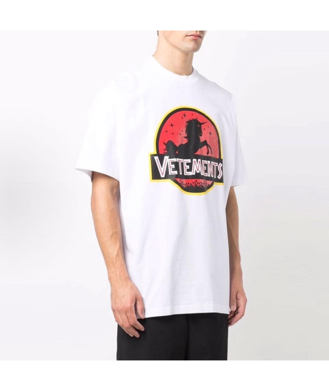 VETEMENTS Белая хлопковая футболка, фото 4