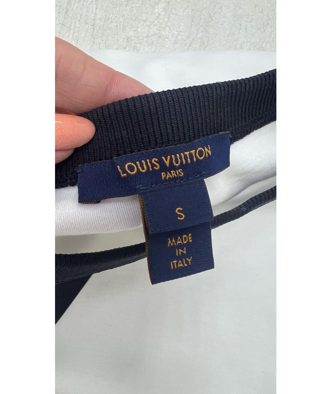 LOUIS VUITTON Белая хлопковая футболка, фото 4