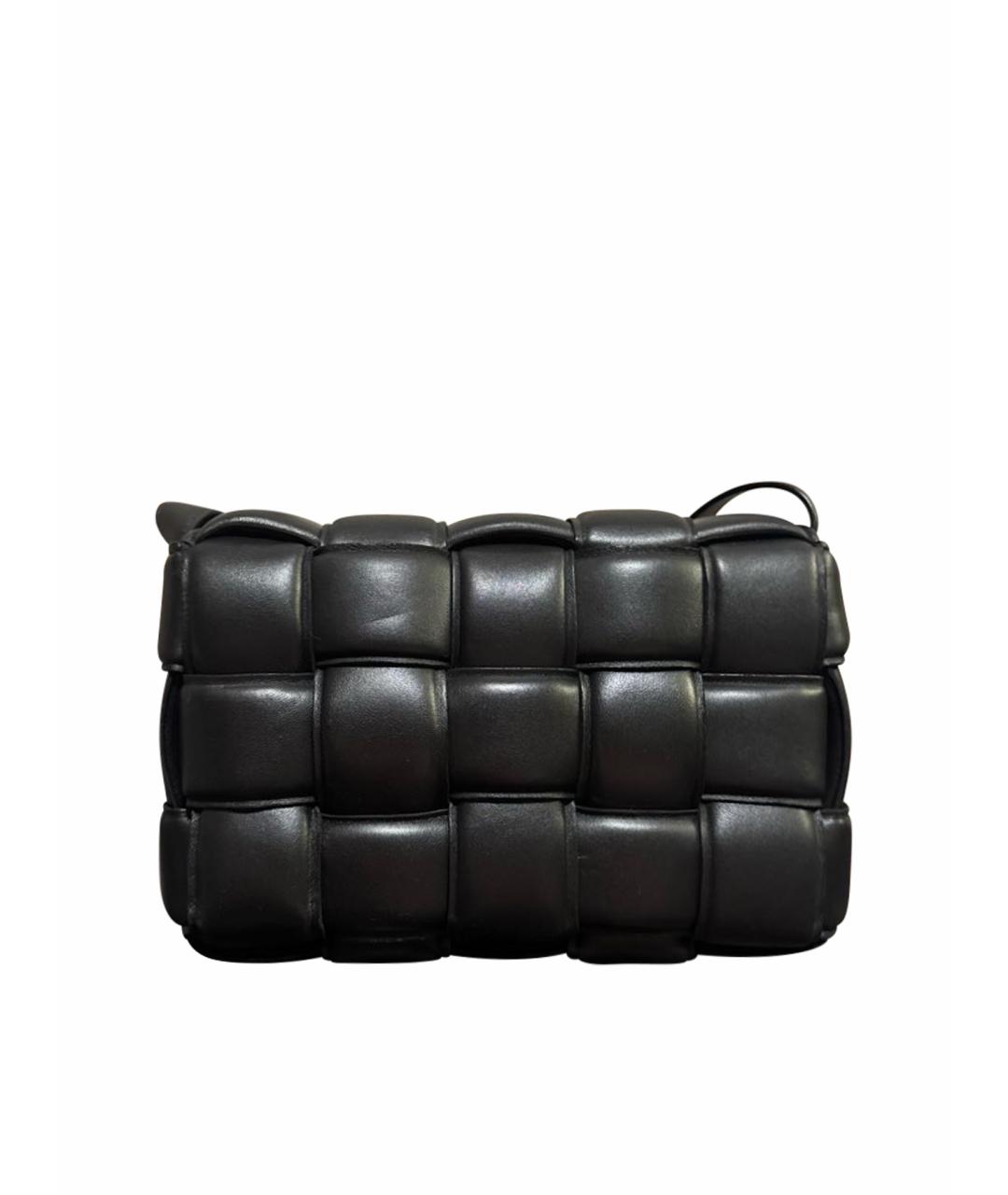 BOTTEGA VENETA Черная кожаная сумка через плечо, фото 1