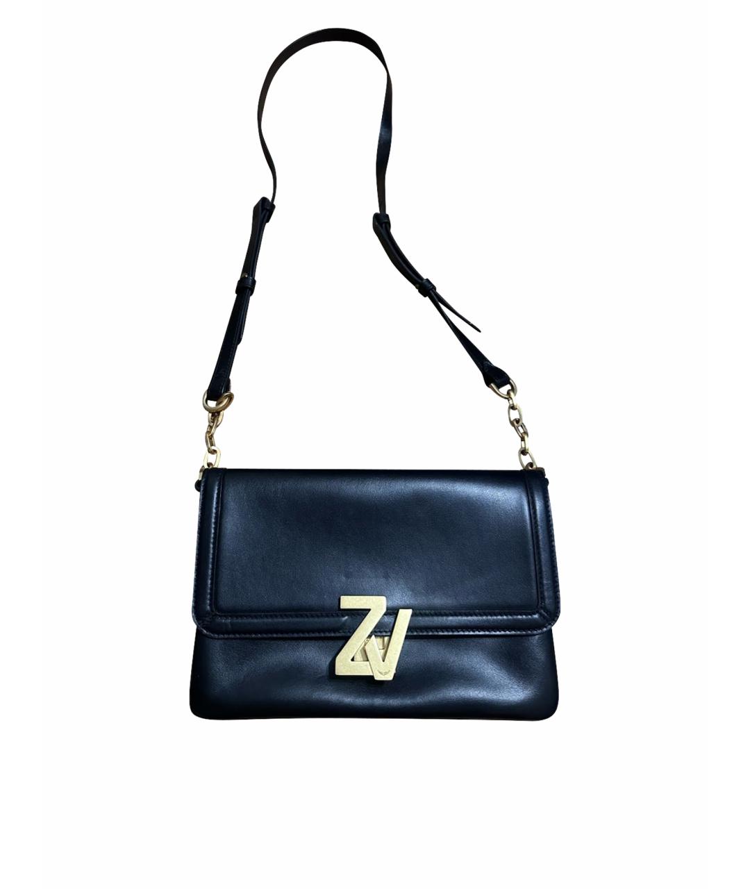 ZADIG & VOLTAIRE Черная кожаная сумка через плечо, фото 1