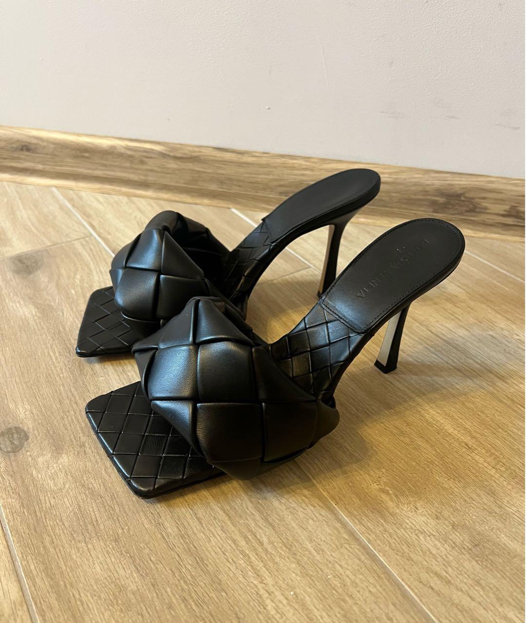 BOTTEGA VENETA Черные кожаные мюли, фото 9